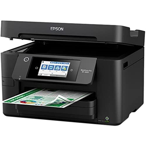 Epson Workforce Pro WF-4830 Wireless All-in-One Printer with Auto 2-Sided Print, Copy, Scan and Fax, 50-Page ADF, 500-sheet Paper Capacity, and 4.3" Color Touchscreen, Works with Alexa, Black, Large