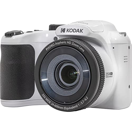 KODAK PIXPRO AZ255-BK 16MP Digital Camera 25X Optical Zoom 24mm Wide Angle Lens Optical Image Stabilization 1080P Full HD Video 3" LCD Vlogging Camera (Black)