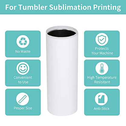 PYD Life 210 Sheets Butcher Paper for Sublimation Heat Press Sheets 8.3 x 9.4 Inch Fit 20 OZ Skinny Tumblers Print with Tumbler Heat Press No Cutting No Waste No Hassle Protect Heat Press