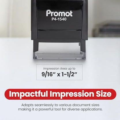 Promot Paid Stamp Self Inking Stamp - Paid Stamp for Office, Accounts Payable Stamp - Rubber Stamps for Retail Use, Red Ink Stamp, Self Inking Stamp for Business Supplies, Paid Stamper