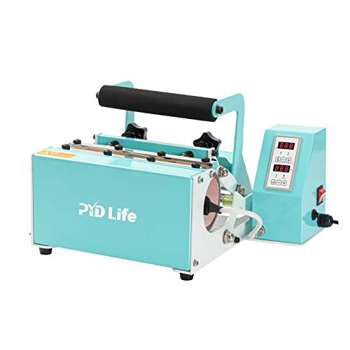 PYD Life 110 V Tumbler Heat Press Machine Mint Green Mug Press Machine for 12 OZ 16 OZ 20 OZ 30 OZ Straight Sublimation Blanks Skinny Tumbler Mugs Cups Water Bottles Sublimation Print