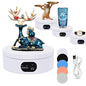 YVV Turner Cup Rotating Display Stand for Epoxy Glitter Tumbler, 360 Degree Automatic Mute Rotating Turntable for Photography Products Tumbler Making Supplies Spinner 4.72 * 1.77in Motorized Rotation