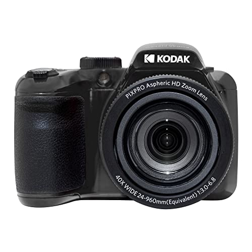 KODAK PIXPRO AZ405-BK 20MP Digital Camera 40X Optical Zoom 24mm Wide Angle Lens Optical Image Stabilization 1080P Full HD Video 3" LCD Vlogging Camera (Black)