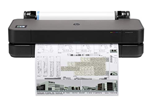 HP DesignJet T210 Large Format 24-inch Plotter Printer, with Modern Office Design (8AG32A), Black