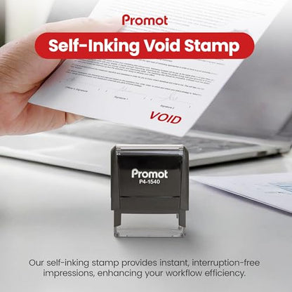 Promot Paid Stamp Self Inking Stamp - Paid Stamp for Office, Accounts Payable Stamp - Rubber Stamps for Retail Use, Red Ink Stamp, Self Inking Stamp for Business Supplies, Paid Stamper