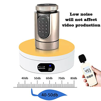 YVV Turner Cup Rotating Display Stand for Epoxy Glitter Tumbler, 360 Degree Automatic Mute Rotating Turntable for Photography Products Tumbler Making Supplies Spinner 4.72 * 1.77in Motorized Rotation