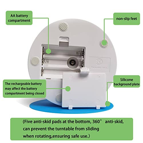 YVV Turner Cup Rotating Display Stand for Epoxy Glitter Tumbler, 360 Degree Automatic Mute Rotating Turntable for Photography Products Tumbler Making Supplies Spinner 4.72 * 1.77in Motorized Rotation