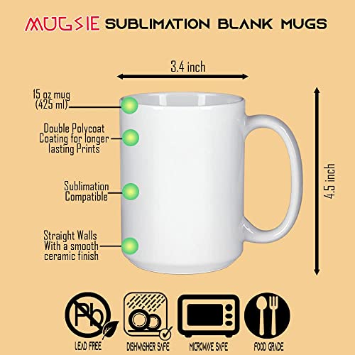 11 oz Sublimation Blank Ceramic Coffee Mugs Case of 36