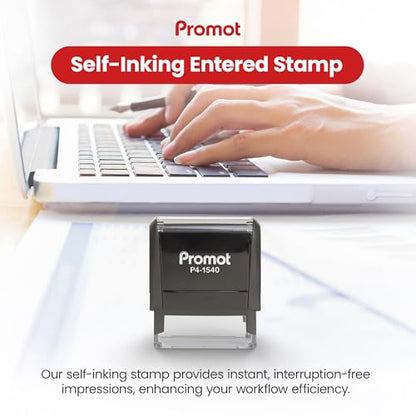 Promot Paid Stamp Self Inking Stamp - Paid Stamp for Office, Accounts Payable Stamp - Rubber Stamps for Retail Use, Red Ink Stamp, Self Inking Stamp for Business Supplies, Paid Stamper