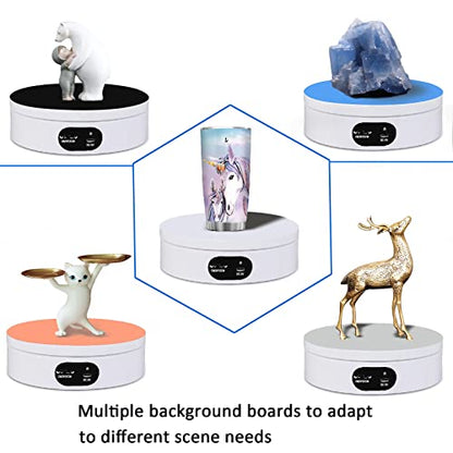 YVV Turner Cup Rotating Display Stand for Epoxy Glitter Tumbler, 360 Degree Automatic Mute Rotating Turntable for Photography Products Tumbler Making Supplies Spinner 4.72 * 1.77in Motorized Rotation