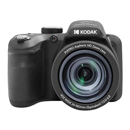 KODAK PIXPRO AZ405-BK 20MP Digital Camera 40X Optical Zoom 24mm Wide Angle Lens Optical Image Stabilization 1080P Full HD Video 3" LCD Vlogging Camera (Black)