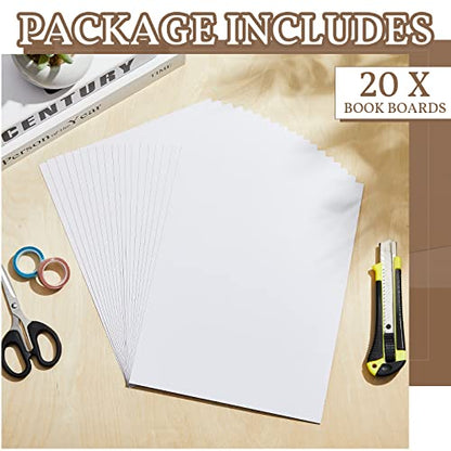 20 Pcs Book Board, Binders Board Chipboard Designer Bookboard Kraft Heavy Duty Chipboard Sheets Bookbinding Supplies for Book Binding Cover (Gray, 12.5 x 10 Inch 22PT)