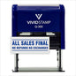 All Sales Final No Refunds No Exchanges Self Inking Rubber Stamp (Red Ink) - Medium