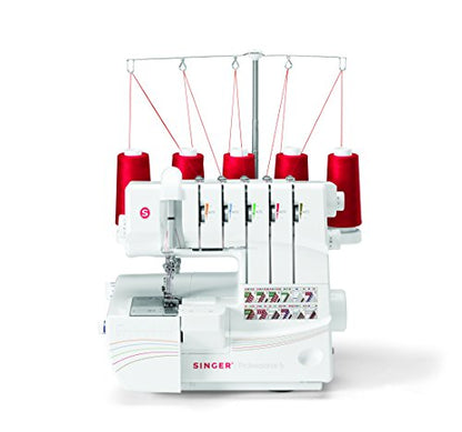 SINGER | Professional 14T968DC Serger Overlock with 2-3-4-5 Stitch Capability, 1300 Stitches per minute, & Self Adjusting - Sewing Made Easy,White