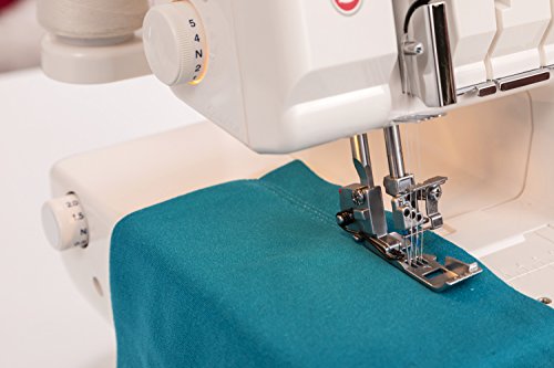 SINGER | Professional 14T968DC Serger Overlock with 2-3-4-5 Stitch Capability, 1300 Stitches per minute, & Self Adjusting - Sewing Made Easy,White