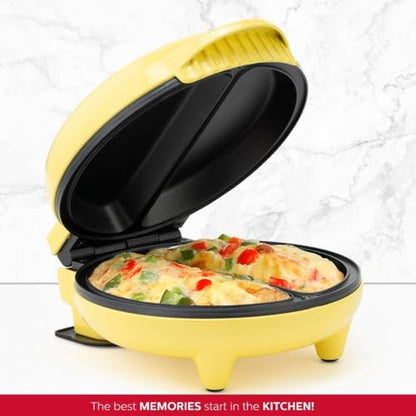 Holstein Housewares - Non-Stick Omelet & Frittata Maker, Stainless Steel - Makes 2 Individual Portions Quick & Easy (2 Section, Black)