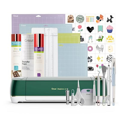 Cricut Explore Air 2 Cutting Machine (Emerald) | Ultimate Starter Kit