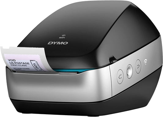 DYMO Labelwriter Wireless Label Printer | Direct Thermal Printer Great for Shipping Warehouse Labels Name Badges Barcodes and More Connect through Wi-Fi for Home & Office Organization Black