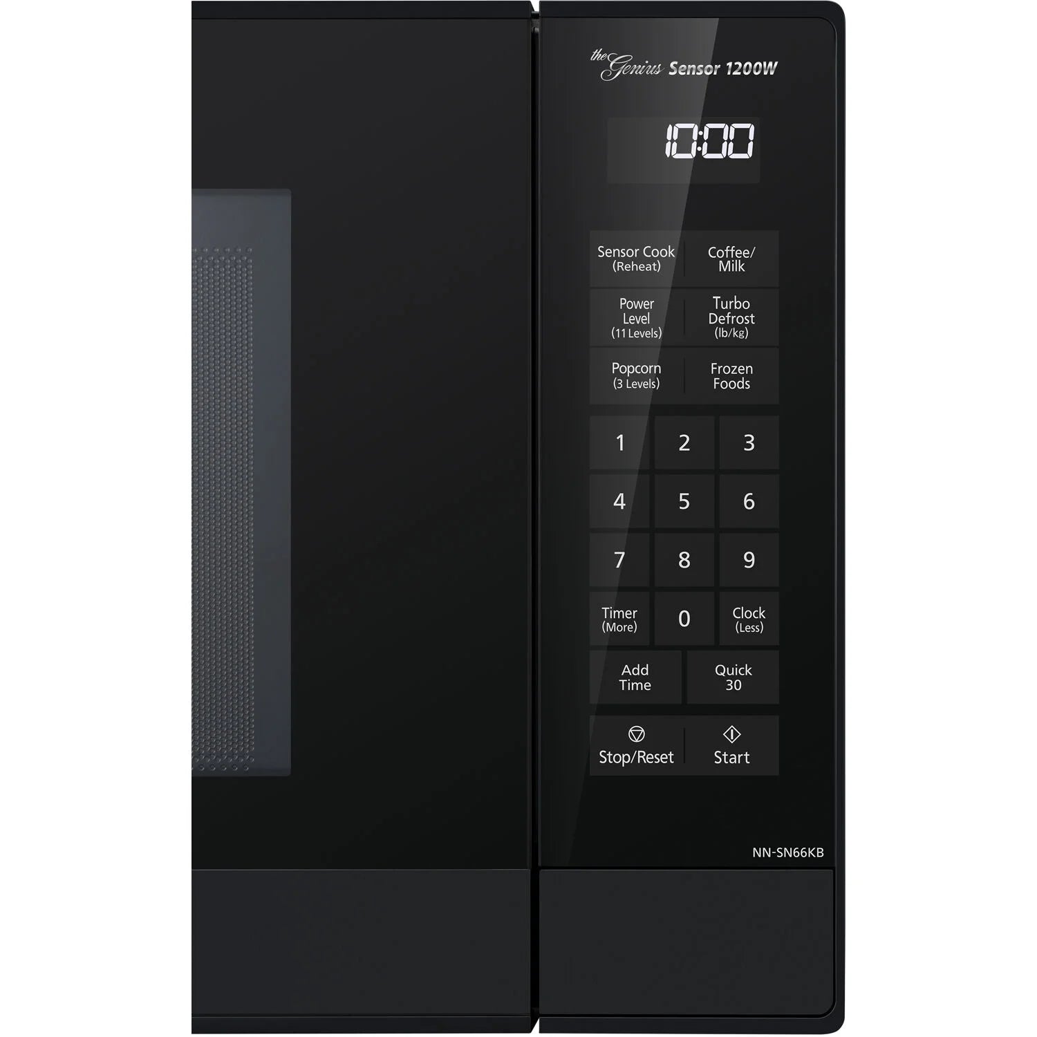 1.2 Cu. Ft. 1200W Genius Sensor Countertop Microwave Oven with Inverter Technology in Black