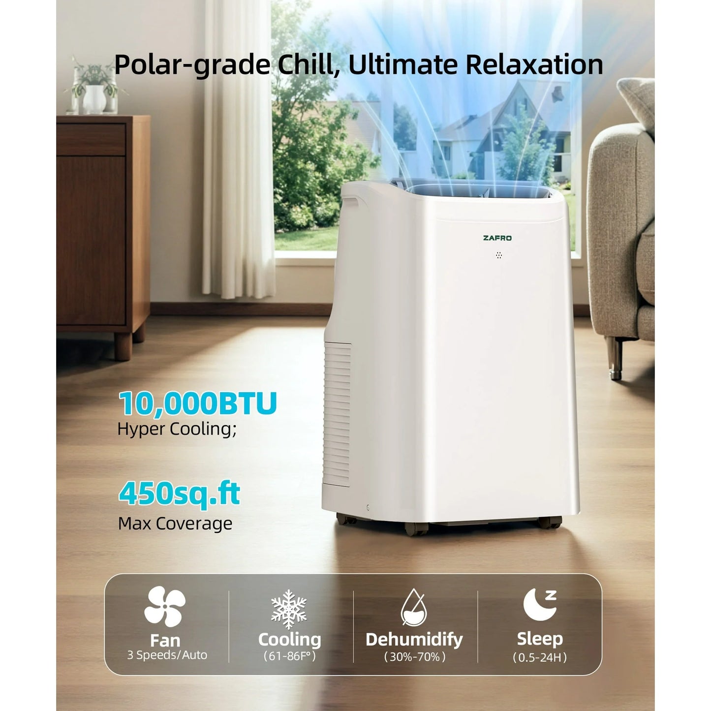 Portable Air Conditioners 6000 BTU, Portable Ac Units for Bedroom with Fan & Dehumidifier, 24H Timer with App/Remote/Timer/Led Display