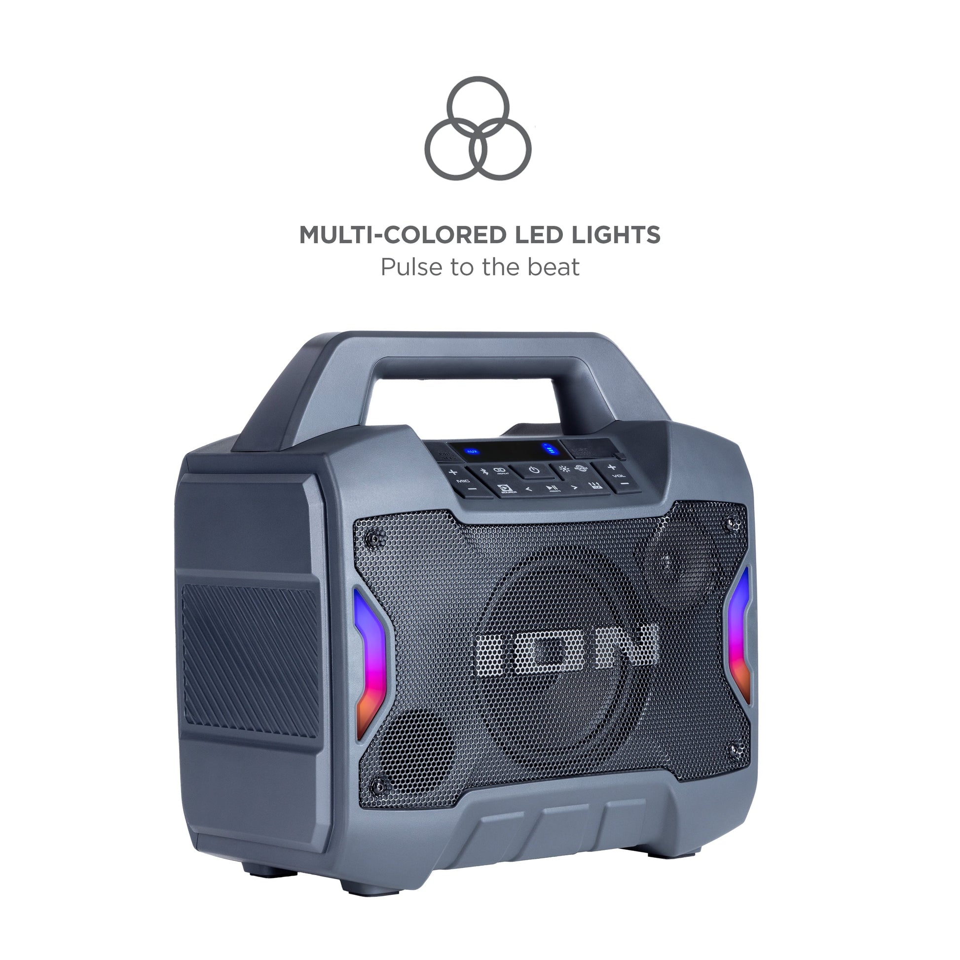 Game Day Primetime Portable Rechargeable Speaker with Lights