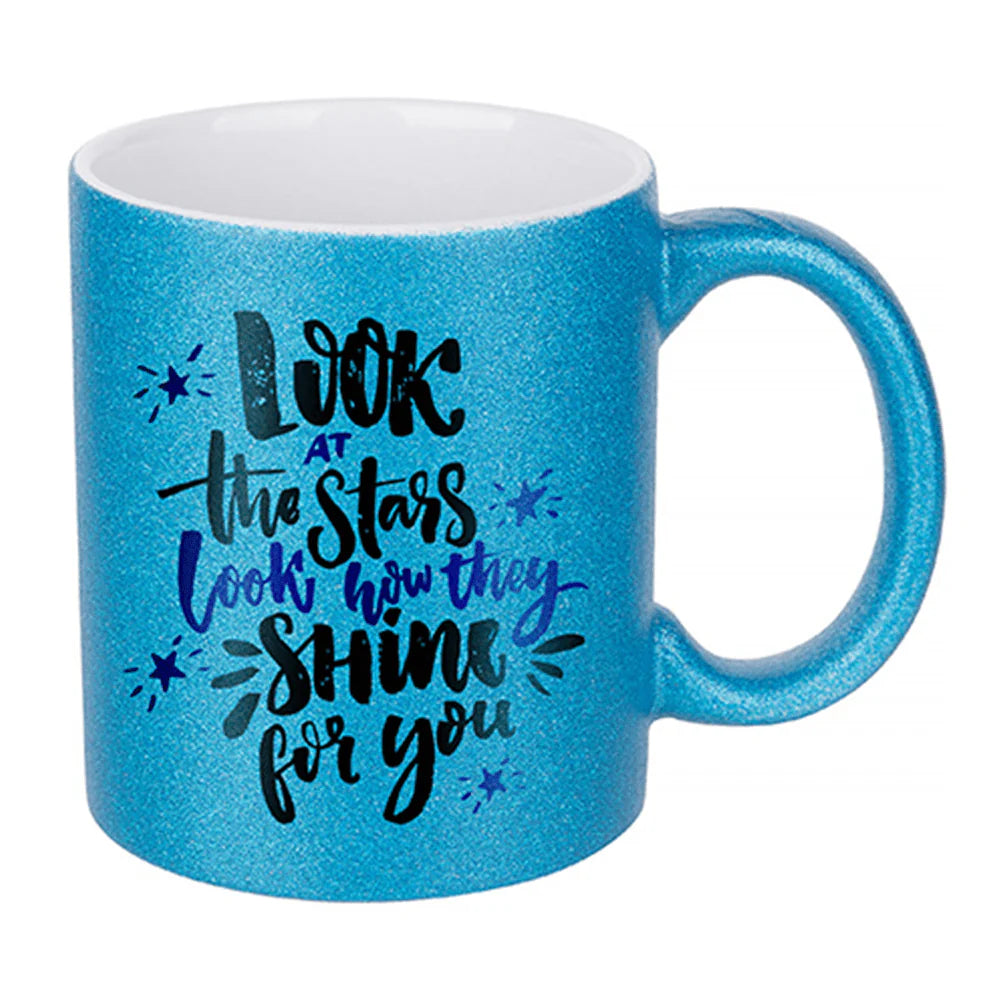 HPN Sublicraft 11 Oz. Glitter Sublimation Ceramic Mug - 12 per Case