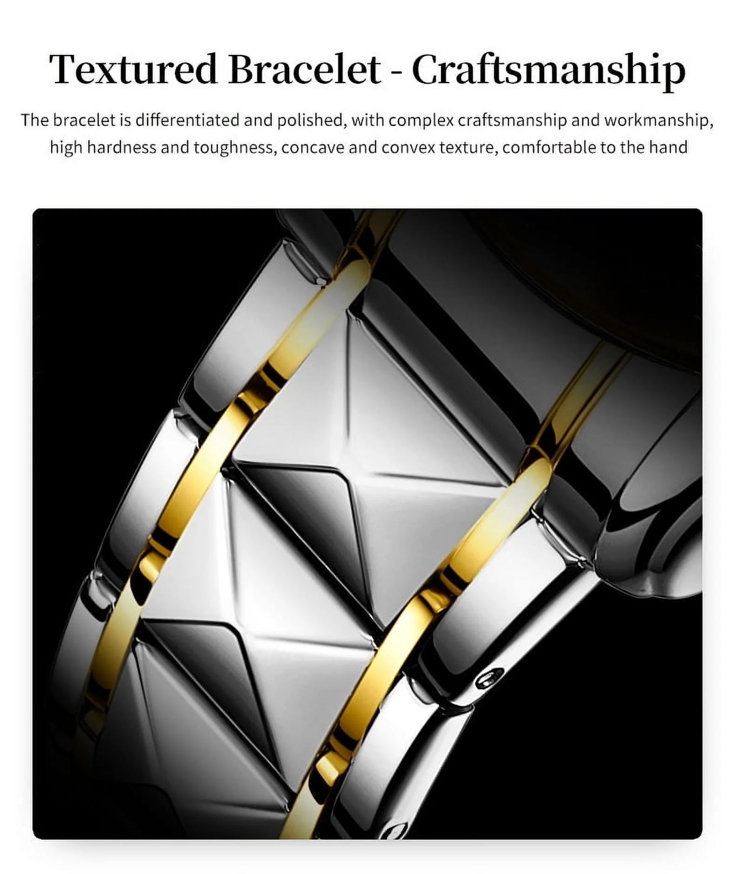 Watches for Men Business Dress Diamond Analog Quartz Date Luxury Classic Casual Stainless Steel Waterproof Luminous Mens Wrist Watches Gifts Reloj Para Hombre Blue/Gold/Black Dial