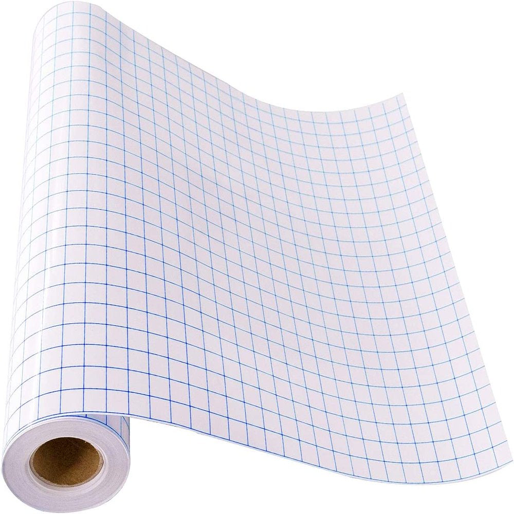 12" X 30 Feet Transfer Tape for Vinyl with Blue Alignment Grid Transfer Paper Perfect for Self Adhesive Vinyl for Signs Stickers Decals Walls Doors & Windows