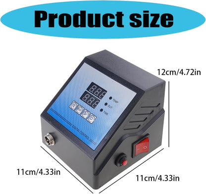 110V/220V Digital Control Box Press Machine Temperature Control Box Heat Transfer Printer Temp Controller 1300W High Accuracy Sensors