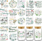 Bible Verse UV DTF Decals - 20 Sheets Christian Motivational Quotes Uvdtf Cup Wraps for 16 Oz Glass Coffee Mug, Flower Butterfly Transfer Stickers DIY Water Bottle Craft Decor Religious Gifts for Mom