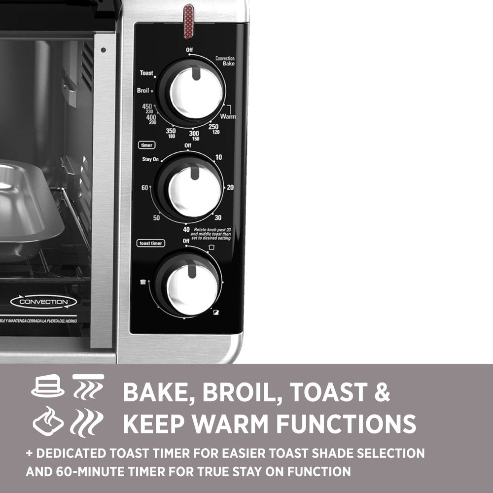 8 Slice Extra-Wide Stainless Steel Countertop Toaster Oven, TO3250XSB