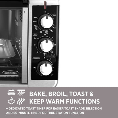 8 Slice Extra-Wide Stainless Steel Countertop Toaster Oven, TO3250XSB