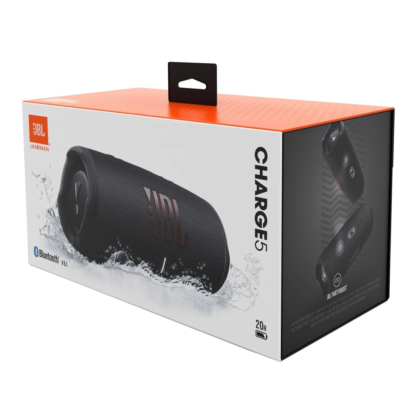 Charge 5 - Portable Waterproof Speaker with Powerbank - Black