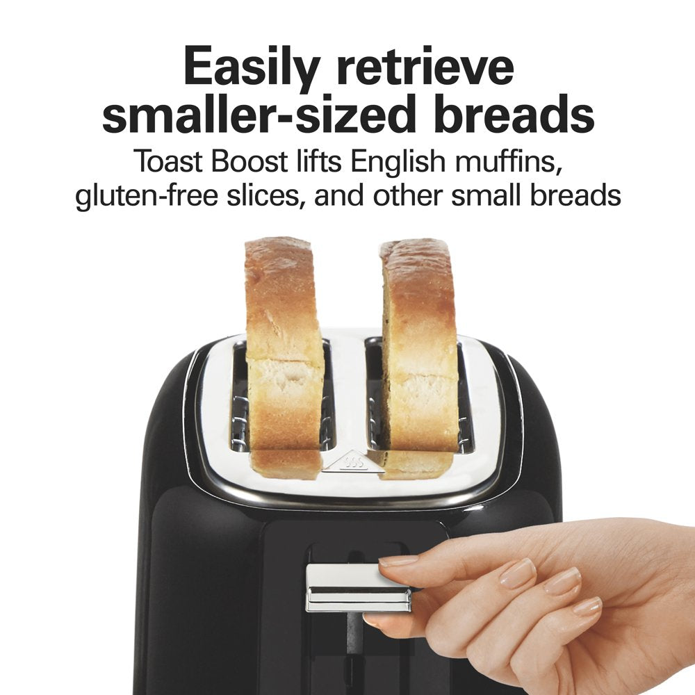 2 Slice Toaster, Extra-Wide Slots, Chrome-Plated Lever, Black, 22217