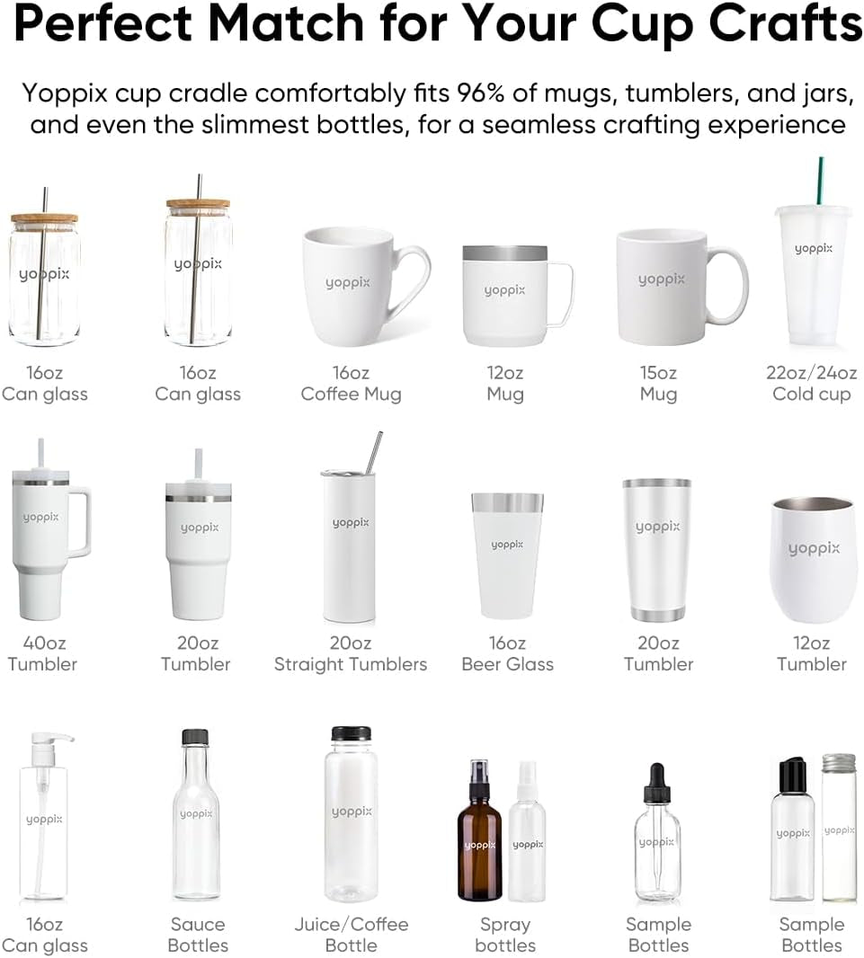 Silicone Cup Cradle, Cup Cradle for Tumblers for Apply UV DTF Decals/Apply Vinyl Decals/Sublimating Tumblers, Hanging Storage for DIY Your Craft