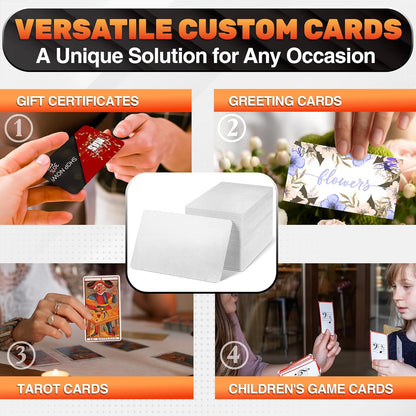100 Pcs Metal Sublimation Blanks – Double-Sided Sublimation Business Card Blanks for Printing of Logos, Nameplates, and Custom Gifts – Smooth Finish Ultra-Thin Aluminum Alloy Cards in Pearl Color