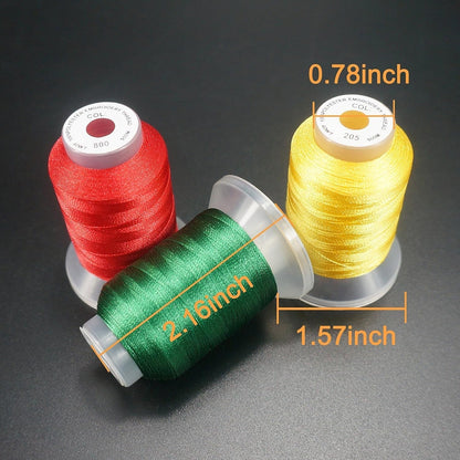 40 Brother Colors Polyester Embroidery Machine Thread Kit 500M (550Y) Each Spool for Brother Babylock Janome Singer Pfaff Husqvarna Bernina Sewing Machines