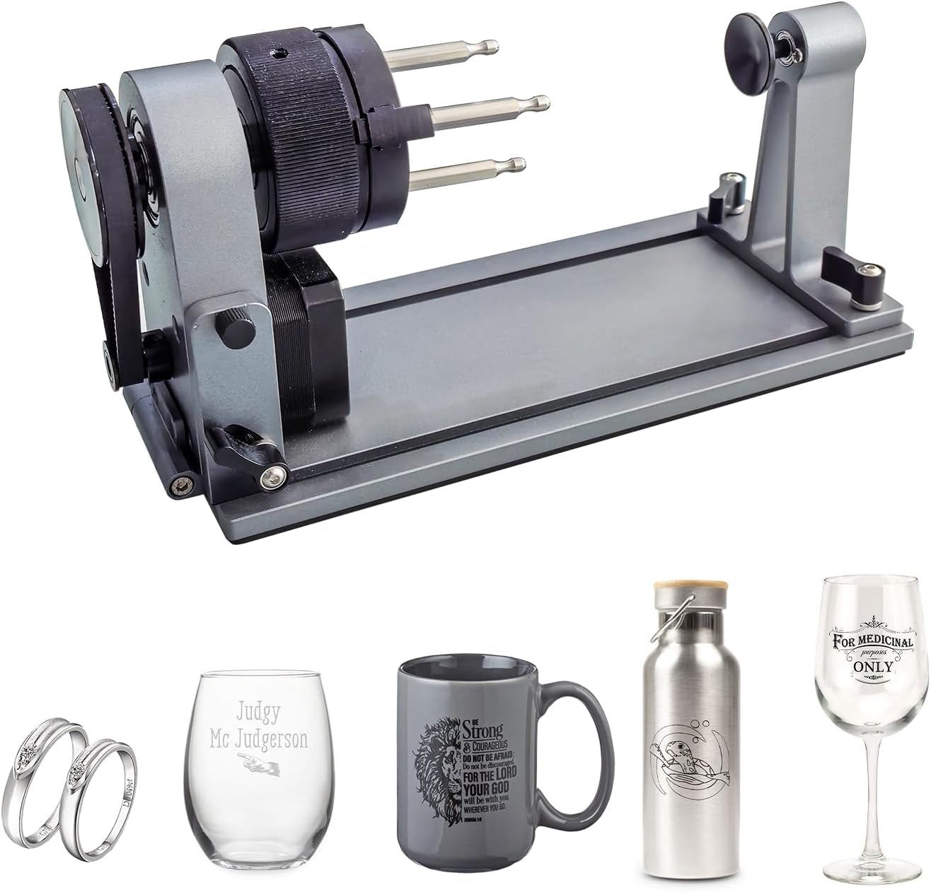 MD18 Rotary Roller, 3-In-1 Accessory Kit for K15 Pro A1 L8 Z6 JL9, Cylindrical Craft Engraver for Cups Bottles Rings Baseball Bat