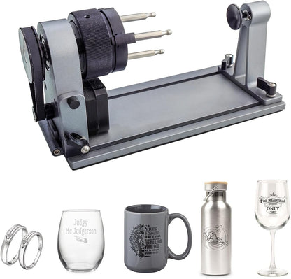 MD18 Rotary Roller, 3-In-1 Accessory Kit for K15 Pro A1 L8 Z6 JL9, Cylindrical Craft Engraver for Cups Bottles Rings Baseball Bat