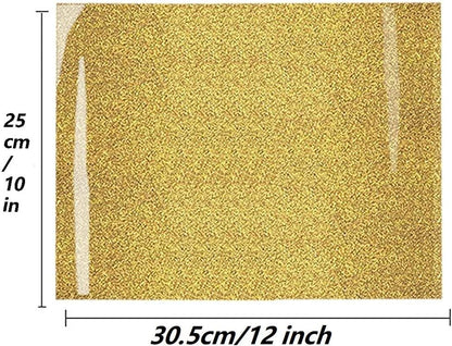 Glitter Puff Vinyl Heat Transfer 3D, Metallic Puff Heat Transfer Vinyl Sheets Iron On, Glitter Heat Transfer Puffy HTV Vinyl for Heat Press T Shirts DIY Clothes Fabric, 6 Assorted 12”X10”