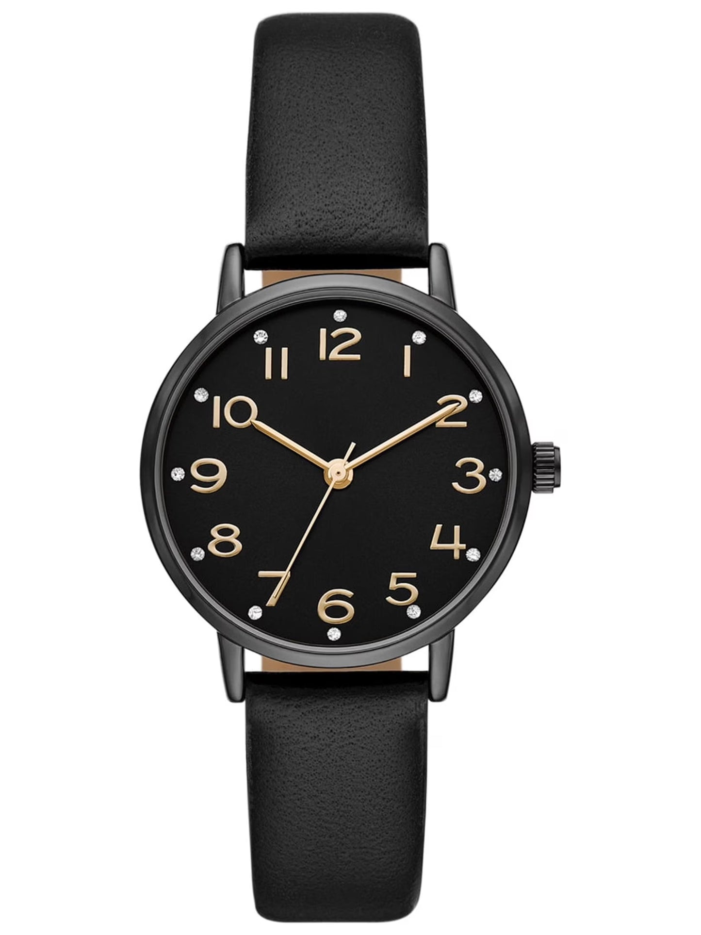 Women'S Gunmetal Crystal Accent Watch (FMDOTT058)