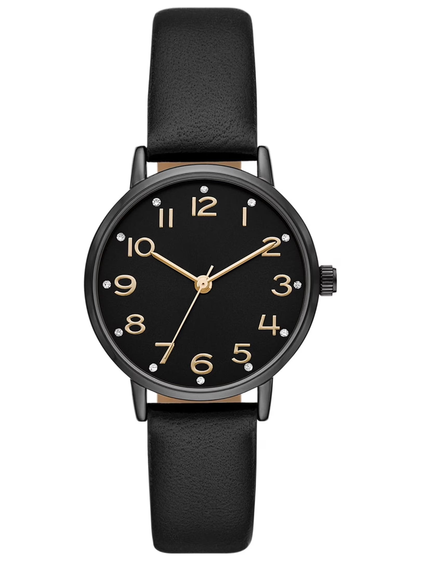 Women'S Gunmetal Crystal Accent Watch (FMDOTT058)