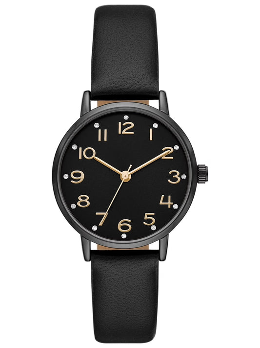 Women'S Gunmetal Crystal Accent Watch (FMDOTT058)