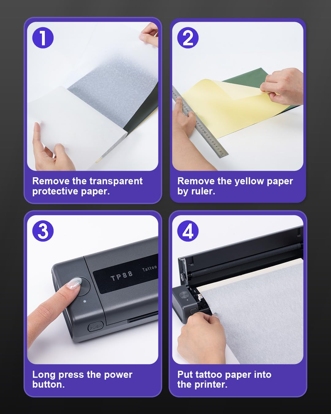 Phomemo TP88 Tattoo Transfer Stencil Printer- Thermal Tattoo Printer with 10Pcs Transfer Paper, Bluetooth Tattoo Machine for Tattoo Artists, Compatible with Smartphone & PC