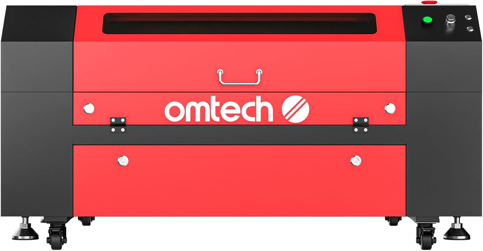 Omtech 60W CO2 Laser Engraver, 28"X20" Laser Engraving Cutting Machine with Autolift 4 Way Pass Air Assist Water Pump, Commercial Laser Engraver Cutter for Wood Glass Leather More