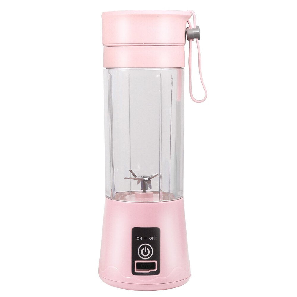 Mini Portable Blender,Smoothies Personal Blender Mini Shakes Juicer Cup USB Rechargeable with 6 Blades,Pink