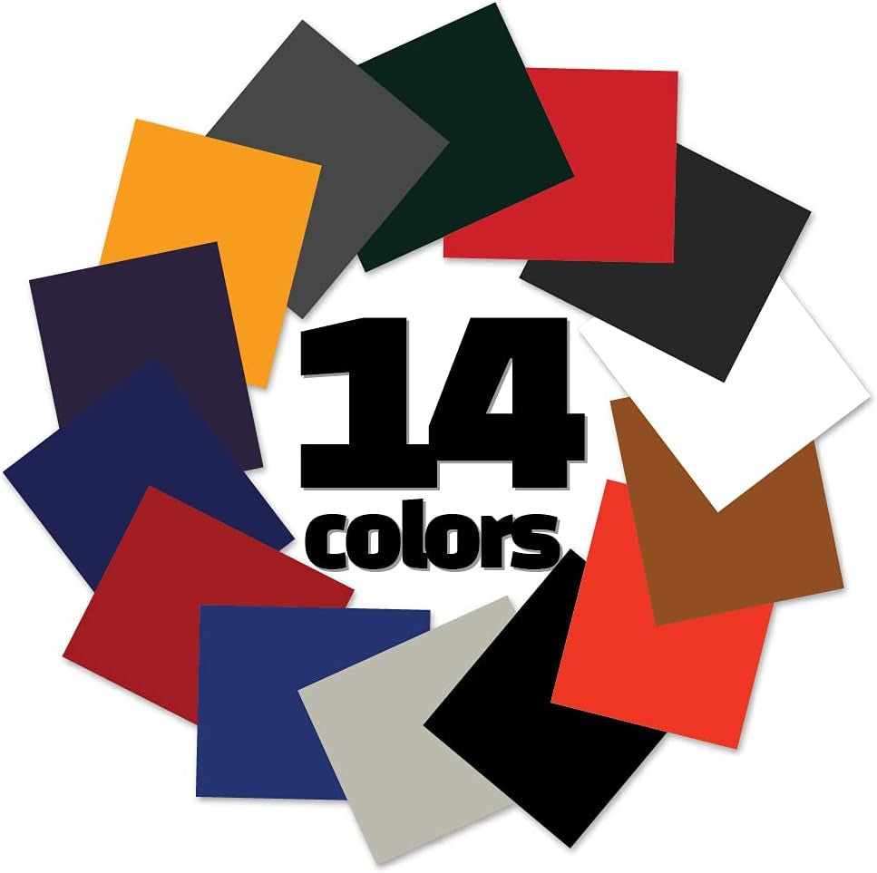 3D Puff Vinyl Heat Transfer 10" X 12" - 14 Sheets Foaming HTV Assorted Colors Bundle/Variety Pack, Adhesive Vinyl, Iron-On Transfer, Heat Press with Cricut Silhouette Cameo