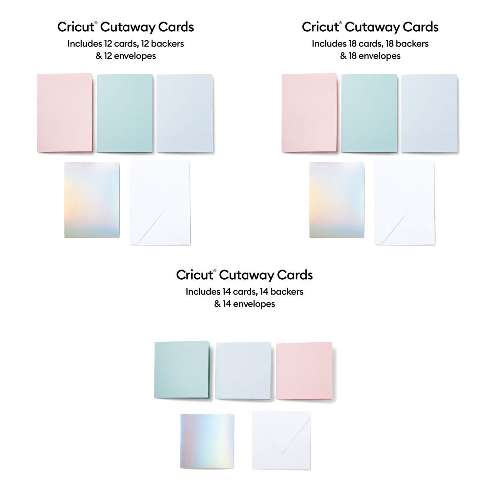 Cutaway Cards Pastel Sampler R10, R40, S40 Bundle