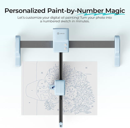 Loklik Ipaint Machine for Painting - Custom Paint by Number Sketch by Self, Beginner Friendly to Personalize Paint by Numbers Kit for Adults, Auto Draw Clear Line with Digital-Coded, Gift for All-Ages