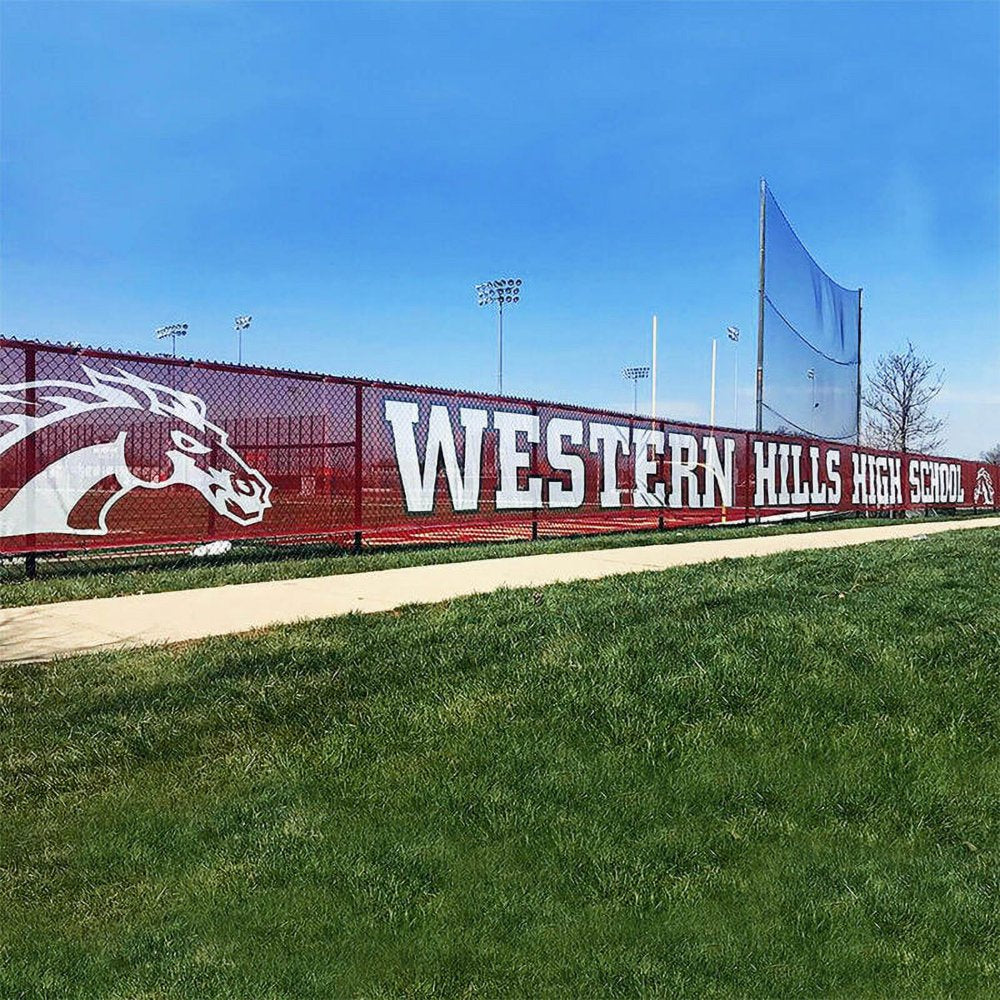 Custom Mesh Banner - 8Oz Commercial Grade Mesh Vinyl Sign - Metal Grommets & Double-Stitched Seam 2 X 4 Ft